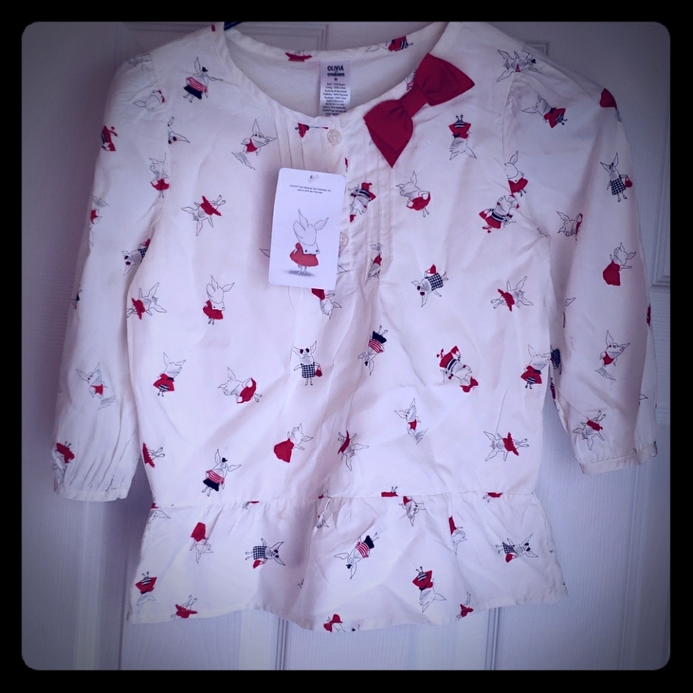 Olivia for gymboree  girl  top ,blouse  Size  8 NW